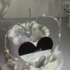 Copyright amor acrílico transparente espejo cumpleaños meteoro día de los deseos decoración tarjeta adornos para pastel de cumpleaños