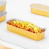 Caja de Papel de Aluminio para Durian a la Parrilla con Queso Batata Horneada Pasta de Taro Maíz Pan de Sushi Caja Rectangular de Horneado Empaque Caja de Papel de Aluminio