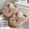 Pantuflas de Algodón para Niños con Conejito Lindo Estilo Nuevo 2026 Invierno para Interiores en Casa Suela Suave Antideslizantes Cálidas de Punta Cerrada