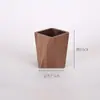 Porta Lápices Poligonal de Madera de Haya Estilo Japonés Contenedor Multifuncional de Escritorio de Nogal Estante Artístico de Almacenamiento para Escritorio