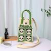 Bolsa de Tricô, Bolsa Tote Panda Casual Fofa Personalizada, Bolsa de Ombro de Nicho, Bolsa Transversal para Celular para Mulheres, Bolsa Transversal da Moda