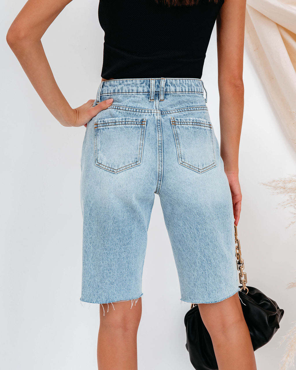 KadeyHighRiseDeistressedShorts