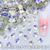 Rhinestones Tendência Pequenos Estrelas do Mar Gorduchas 6*6mm com Fundo Plano, Rhinestones de Formato Irregular, Decorações para Nail Art, Unhas Postiças, Rhinestones para Nail Art Atacado