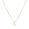 Amazon Más Vendido Acero Inoxidable 26 Letras Colgante Collar para Mujeres Nicho Versátil Cadena de Clavícula Normcore Collar de Iniciales