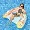 Suministro Transfronterizo de Modernas Esteras Flotantes con Forma de Lazo y Forma de U con Lentejuelas, Camas de Agua Inflables, Tumbonas de Piscina y Equipos de Juego Acuático