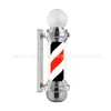 Caja de luz para salón de belleza de fábrica Luz de bombilla cromada Salón de peluquería Barbería Luz de giro pared impermeable Poste de barbero