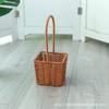 Direto da fábrica estilo pastoral portátil cesta de frutas cesta de flores tecida cesta de flores carnudas cesta de flores de vime cesta de flores vaso de flores