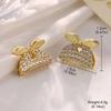 Brincos de prata com diamantes e arcos, brincos irregulares de borla longa com pérolas, moda all-match 2024, novas joias
