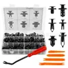 Caja de Hebillas para Coche 102 Piezas Caja de Hebillas de Plástico para Coche Tornillo de Expansión para Parachoques Faldón Lateral Guardabarros