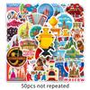 50 Rusos Rusia caricatura paisaje exterior viaje punto de registro lindo funda de teléfono pegatinas para cuaderno venta al por mayor