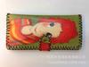 Nueva cartera de impresión hecha a mano escénica para estudiante mujer graffiti retro estilo étnico PU
