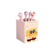 Portalápices de Dibujos Animados Lindo Bob Esponja Caja de Papelería de Escritorio Gran Capacidad Cubo de Almacenamiento para Brochas de Maquillaje de Dormitorio Decoración