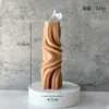 Velas Perfumadas Cilíndricas Estilo Europeo, Artículos Creativos de Decoración para el Hogar, Velas de Arte Geométrico Marrones, Velas de Emergencia