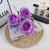 Flores Artificiais de Seda 3 Cabeças Série Rosa Alice Decoração de Casamento Casa Decoração de Corredor Salão de Casamento Atacado Transfronteiriço