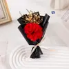 Flor de jabón clavel ramo pequeño flor artificial eterna caja de regalo accesorios de recuerdo flores secas mini