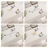Toalha de Mesa Creme Estilo Francês Impermeável à Prova de Óleo Resistente ao Calor Lavável Tapete para Mesa de Centro Pano de Mesa PVC Toalha de Mesa Borboleta