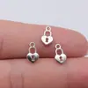 11X6Mm 0.25g Accesorios para Joyería Multicolor Aleación Colgante de Corazón y Candado DIY