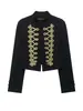 Comercio exterior transfronterizo ropa de mujer, nuevo estilo de otoño, moda europea y americana, blazer corto versátil con hebilla de nudo 1255706