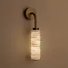 Lámpara de Pared de Mármol Natural de Lujo Ligero Estilo Italiano, Iluminación Creativa de Acero Inoxidable Vintage de Diseñador para Pasillos de Hotel, Salas de Estar y Villas