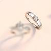 Anel Coroa para Casal Quatro Garras 1 quilate Zircônia Anel de Diamante Par para Homens e Mulheres Aliança de Casamento Coroa Abertura Anel Par