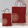 Bolsa de Papel de Embalaje Marrón Bolso de Mano Lote Pequeño Logo Catering Embalaje Bolsa para Llevar Bolsa de Regalo de Papel Kraft