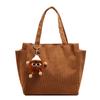 Bolsa tote de lona de gran capacidad para el trabajo y salir, para viajes de alta plusvalía, estudiantes de arte de clase, bolsa de tela de un solo hombro