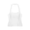 Para Comercio Exterior Europeo y Americano Transfronterizo Ropa de Mujer Aliexpress Más Vendido Verano Sexy Versátil Blanco y Negro Cuello Halter Ajustado Camiseta sin Mangas
