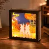 Festival de Mediados de Otoño Linterna Creativa de Papel Recortado Adorno de Escritorio Estereoscópico 3D Cultural y Creativo Estilo Chino Nuevo Estilo Chino DIY Pintura Decorativa de Luz y Sombra