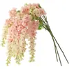 Decoração de flor artificial salgueiro chorão Abler de 6 galhos transfronteiriça shopping center teto de rattan Mori casamento flor artificial flor de feijão atacado