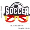 Gafas Decorativas Copa Europea Alemana Accesorios para Fotos de Partidos de Fútbol Aficionados Estadounidenses, Canadienses y Mexicanos Monturas de Gafas para Animar