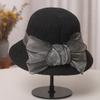 Chapéu de organza estilo coreano, elegante, estilo japonês, pequeno, proteção solar, chapéu de bacia, primavera e verão, chapéu de guarda-sol