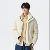 Chaqueta de Plumón Unisex de Invierno para Hombres Jóvenes, Abrigo Espeso de Plumón de Pato Blanco, Moda Corta a Prueba de Viento con Cuello Alto para Hombre