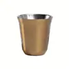 Caneca de Café de Aço Inoxidável 304, Caneca Isolada Anti-Escaldante de Camada Dupla para Espresso, Caneca Isolada para Espresso