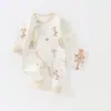 Mameluco para bebé recién nacido, algodón puro, sin costuras, ropa estilo monje para primavera y otoño, mameluco de mariposa para bebé, traje para gatear para todas las estaciones
