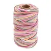 Corda de Fio de Algodão Colorido Core-Spun com Cor Gradiente para Materiais de Tecelagem Manual, Pulseiras de Joias, Corda Redonda Feita à Mão DIY
