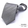 Sem Gravata Masculino Preto Formal de Negócios Zíper Cinza Fácil de Puxar Preguiçoso Terno Moderno Cinza Claro Padrão Escuro