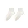 Calcetines para Niños, Estilo Verano Delgado, Calcetines de Algodón Transpirables de Malla Clase A, Calcetines Deportivos para Estudiantes Niños y Niñas, Caña Corta Sin Costuras, Blanco