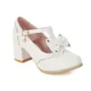 Ebay comercio exterior zapatos de mujer zapatos Mary Jane primavera lazo tacón grueso zapatos de vestir mujer tallas grandes y pequeñas zapatos de mujer para estudiantes