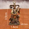Llavero Colgante de los Cuatro Reyes Celestiales de Latón Joyería Creativa para Hombres Adorno de Llave de Coche de Cobre Puro de los Cuatro Reyes Celestiales