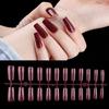 Uñas Postizas Cuadradas de Longitud Media de Color Puro Producto Terminado Capa Selladora Brillante UV Manicura Portátil Resistente al Desgaste Uñas Postizas Producto Terminado Tira
