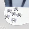 Pendente de laço de coração com strass que preserva a cor, strass brilhante, material para DIY de menina fada
