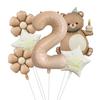 Nuevo Globo de Película de Aluminio de Pastel Mágico de Oso Set Número 32 pulgadas Garra de Oso Fiesta de Cumpleaños Infantil Accesorios para Fotos