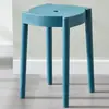 Taburete de Plástico Estilo Nórdico Taburete Alto Engrosado Taburete Cuadrado para Sala de Estar del Hogar Taburete de Goma Creativo Banco Pequeño Popular para Adultos