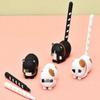 Suporte para canetas gato assento de silicone duplo criativo porta-base de papelaria Porta-canetas