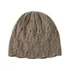 Cachemira 2025 Otoño/Invierno Nuevo Sombrero de Pescador Tejido Jacquard de Color Sólido de Alta Gama para Mujer Sombrero Tejido Casual Cálido para Exteriores