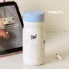 Caneca Térmica Fofa para Meninos e Meninas com Bom Visual Ins2025 Nova Compacta Portátil para Beber Diretamente Copo de Chá