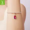 Botella de Perfume Roja Rosada Degradada Original Yinziyun Accesorios de Colgante DIY Exquisitos y Versátiles Abalorios Charm de Plata S925