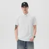 Ropa para Hombre Fengshe /20226 Verano Nuevo Estilo Americano Holgada de Manga Corta para Hombre Tendencia Versátil Camisa Polo de Cuello Campana