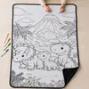 Manta de rabiscar infantil transfronteiriça feita sob medida para atividades em família pai-filho, manta de desenho DIY, manta de presente personalizada