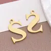 Acero Inoxidable Alta Retención de Color Capital 26 Letras Inglesas Pendientes Colgantes Colgante DIY Collar Pulsera Accesorios de Joyería